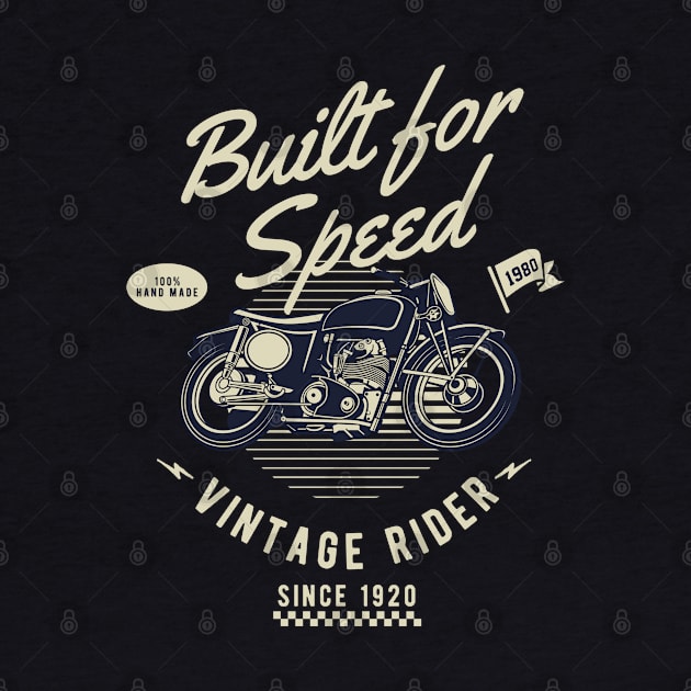 Built For Speed Vintage Rider by funkymonkeytees